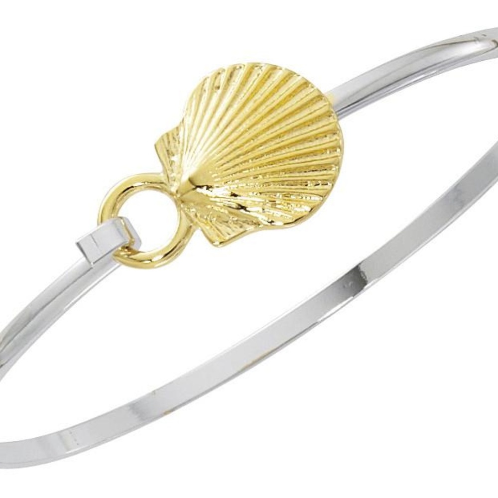 Nautical Scallop Shell Cuff Bracelet